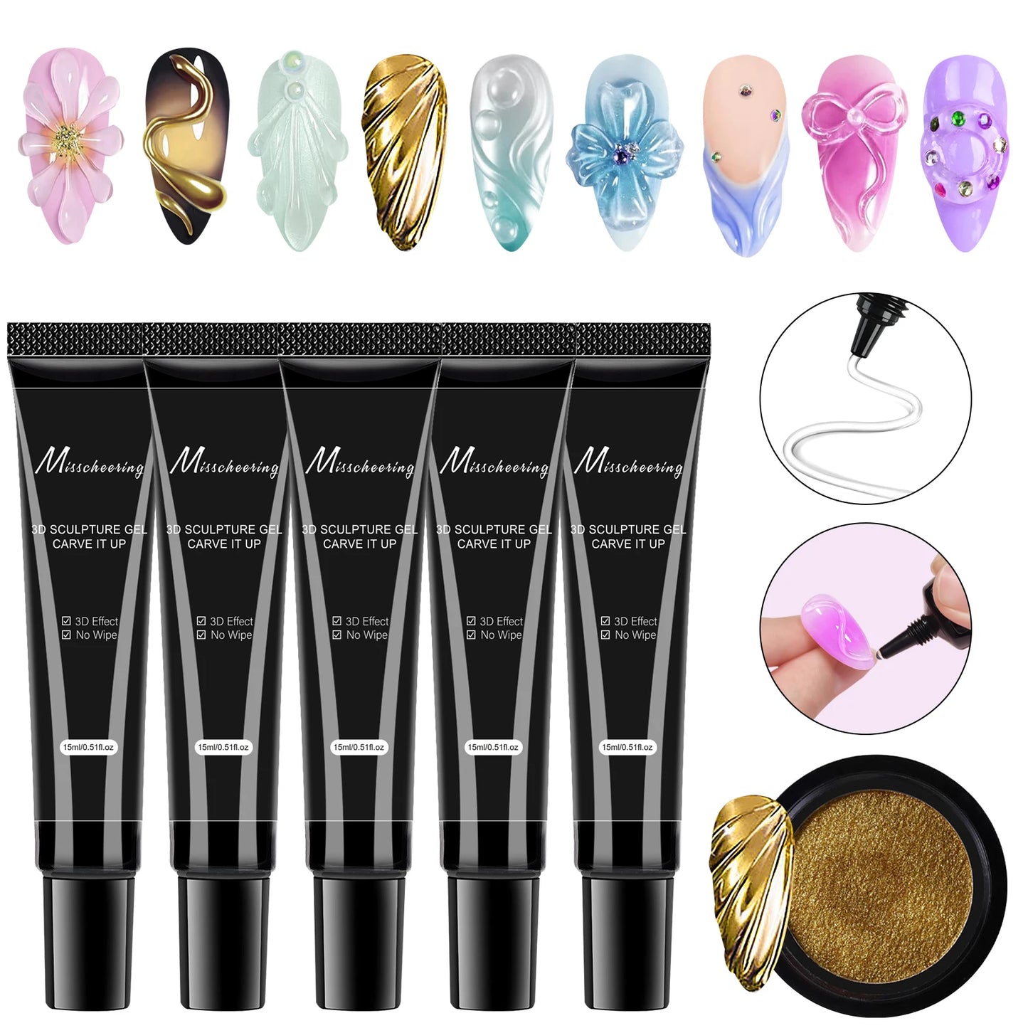 Gel 3D pour Nail Art 15ml