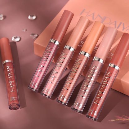 Set de 6 labiales líquidos no pegajosos 