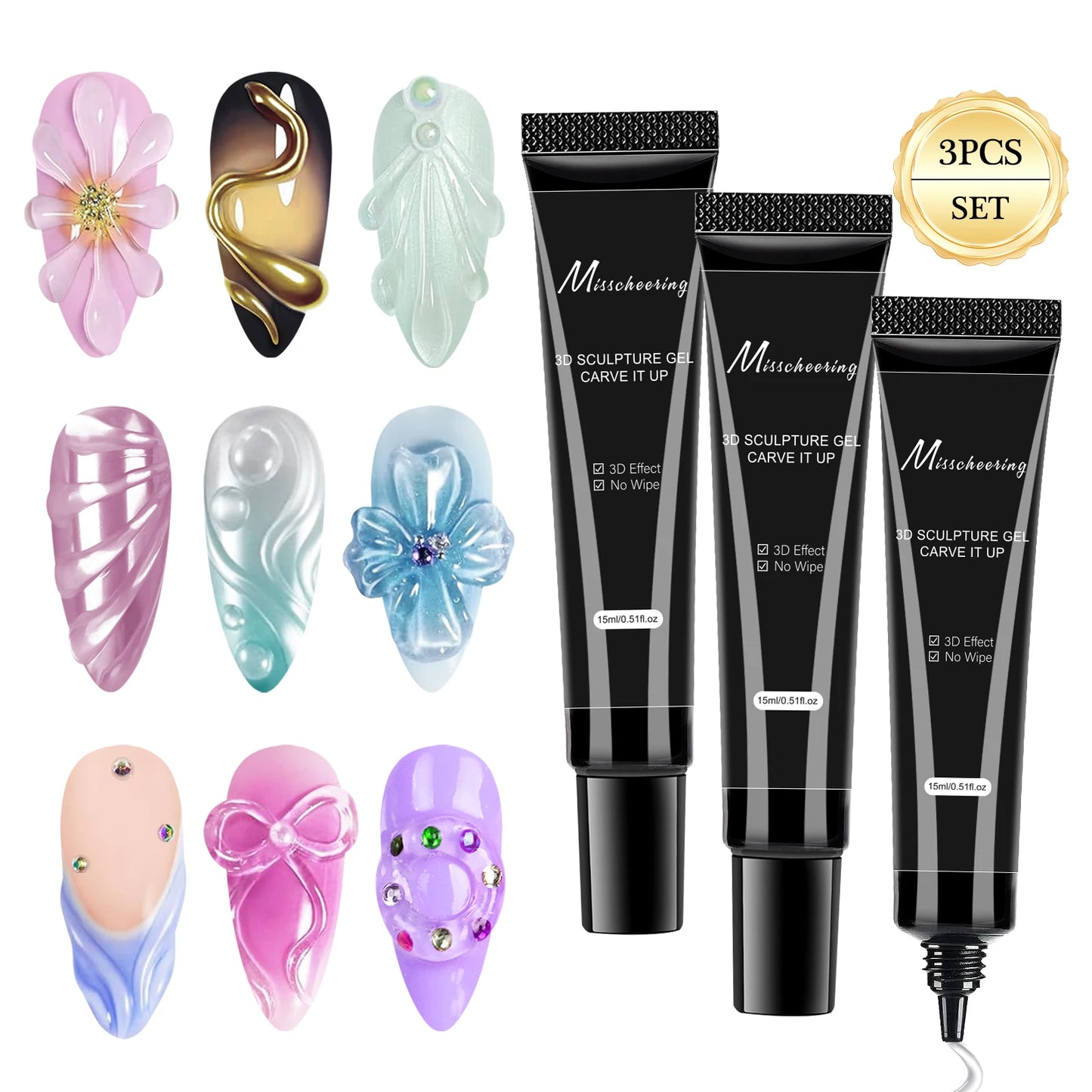 Gel 3D pour Nail Art 15ml