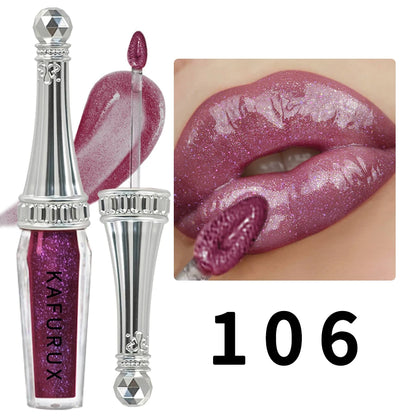 Labial líquido con purpurina, 6 colores 