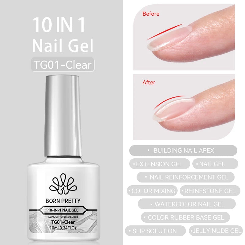 BORN PRETTY gele nu Gel vernis à ongles 10ml
