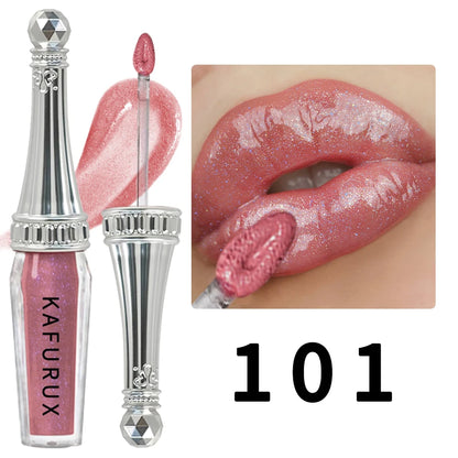 Labial líquido con purpurina, 6 colores 