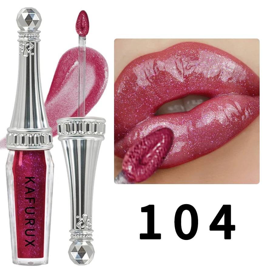 Labial líquido con purpurina, 6 colores 