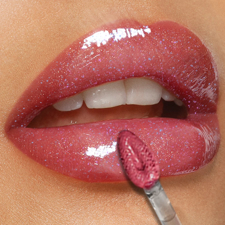 Labial líquido con purpurina, 6 colores 